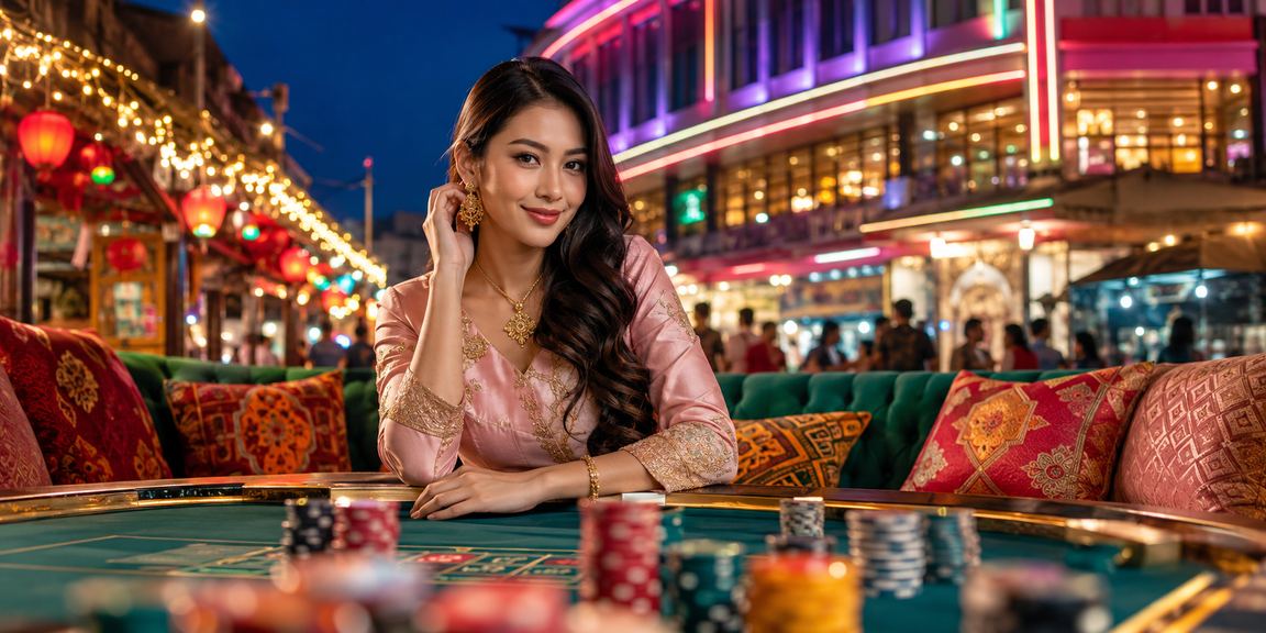 Meja baccarat bergaya di Kota Bharu dengan suasana kasino tempatan